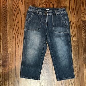 Liz & Co. Cropped jeans size 10 medium wash